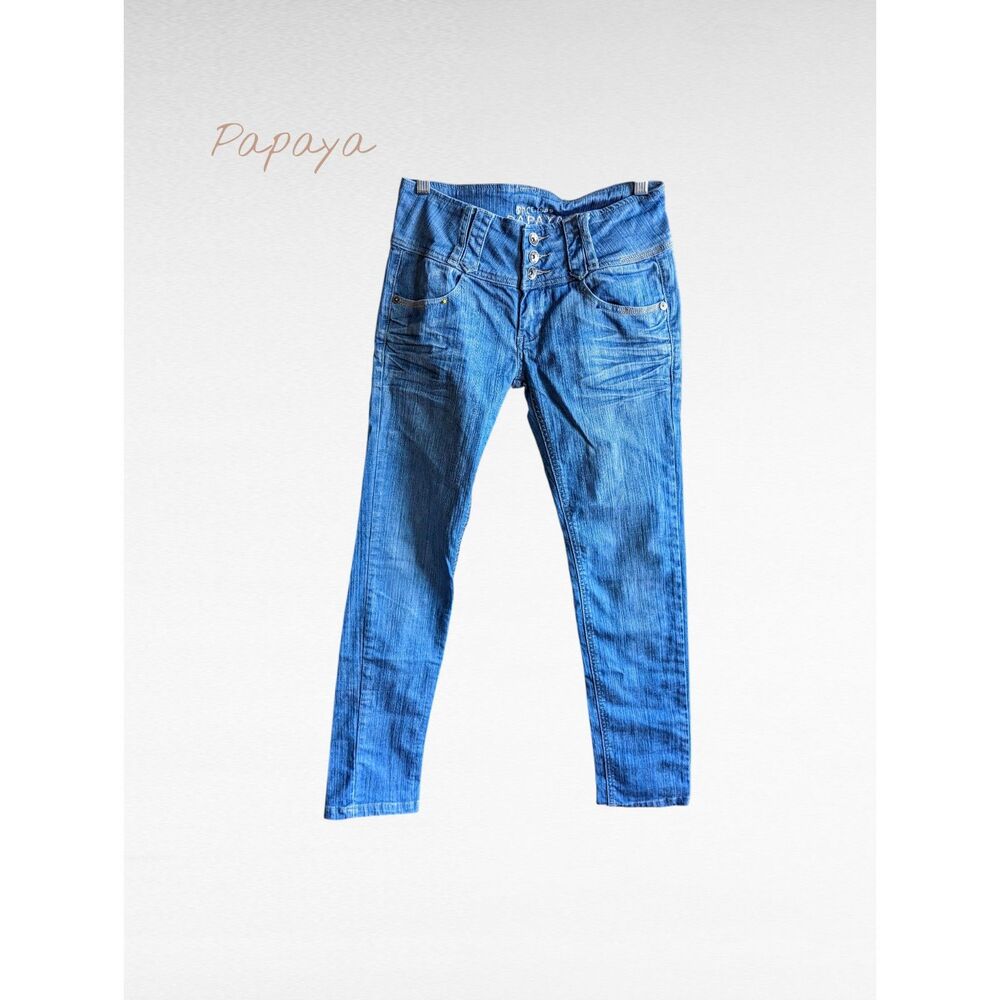 Papaya Premium thick waistband straight leg jeans   Sz 5